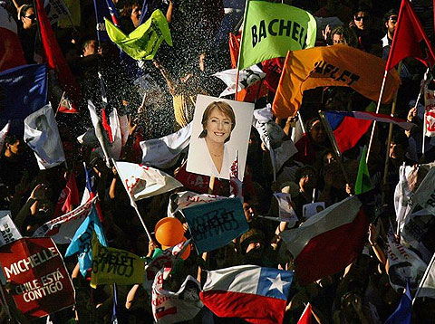 Apoyo popular a Bachelet
