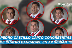 Pedro Castillo captó congresistas de 4 bancadas. en AP serían 12
